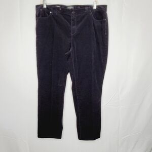 Talbots Flawless Five Pocket Corduroy Pants Size 20W Straight Leg Stretch Preppy